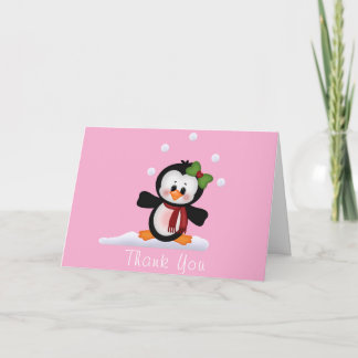 Pinguin Baby Dusche Danke, Anmerkung Dankeskarte