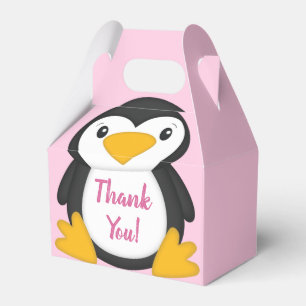 Pinguin Baby Dusche Pink Girl Geschenkschachtel