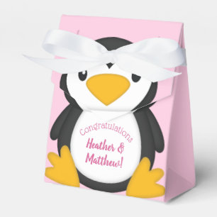 Pinguin Baby Dusche Rosa Geschenkschachtel