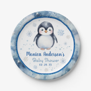 Pinguin Baby Duschpapier Teller - Winter