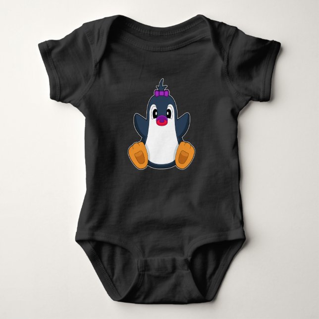 Pinguin Baby Schnuller Baby Strampler (Vorderseite)
