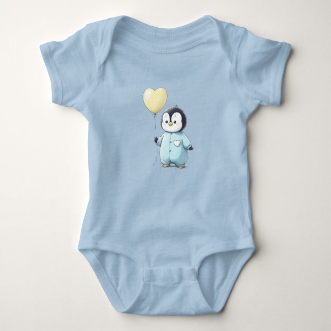 Pinguin Baby Strampler (Vorderseite)