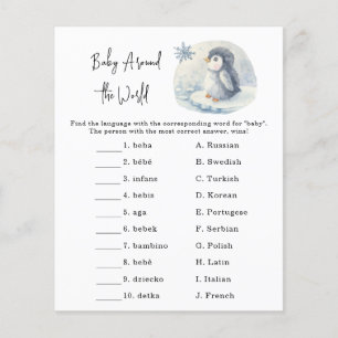 Pinguin - Baby-um-die-Welt-Spiel