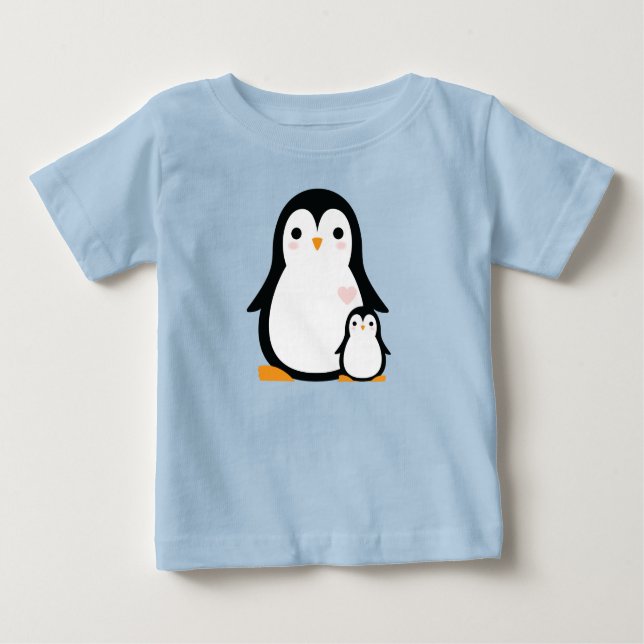 Pinguin-Babydusche Baby T-shirt (Vorderseite)