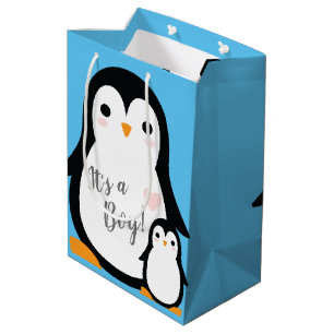 Pinguin-Babydusche Mittlere Geschenktüte