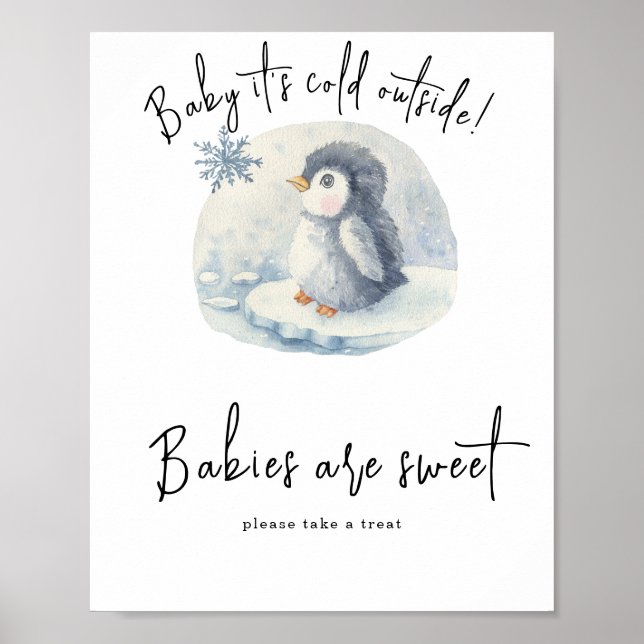 Pinguin - Babys sind süß  Poster (Vorne)