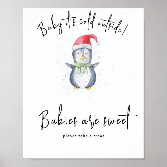 Pinguin - Babys sind süß Poster (Vorne)