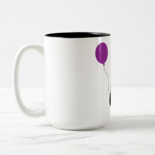 Pinguin, Ballon, niedlich Zweifarbige Tasse