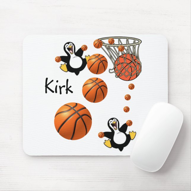 Pinguin Basketball Maus Pad! Mousepad (Mit Mouse)