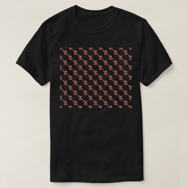 Pinguin Basketball-Muster T-Shirt (Design vorne)