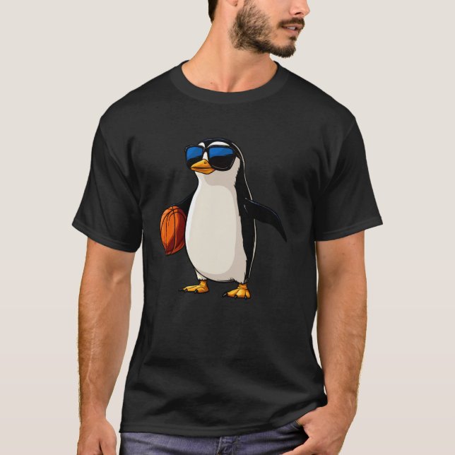 Pinguin Basketball T-Shirt (Vorderseite)