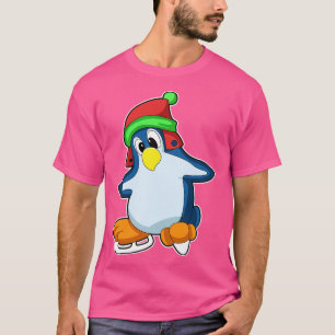 Pinguin bei der Ice-Skaten mit Ice-Skaten 4 T-Shirt