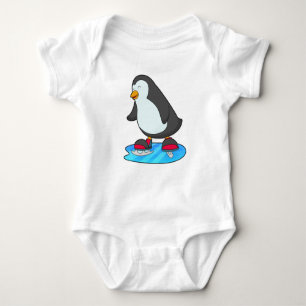 Pinguin bei Ice Skaten mit Ice-Skaten Baby Strampler