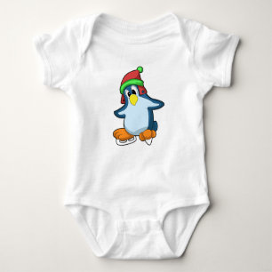 Pinguin bei Ice Skaten mit Ice-Skaten Baby Strampler
