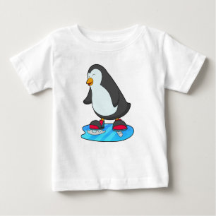 Pinguin bei Ice Skaten mit Ice-Skaten Baby T-shirt