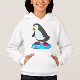 Pinguin bei Ice Skaten mit Ice-Skaten Hoodie