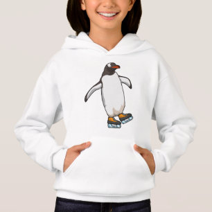 Pinguin bei Ice Skaten mit Ice-Skaten Hoodie