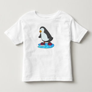 Pinguin bei Ice Skaten mit Ice-Skaten Kleinkind T-shirt