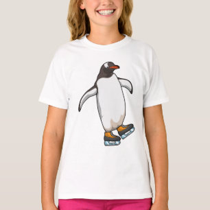 Pinguin bei Ice Skaten mit Ice-Skaten T-Shirt