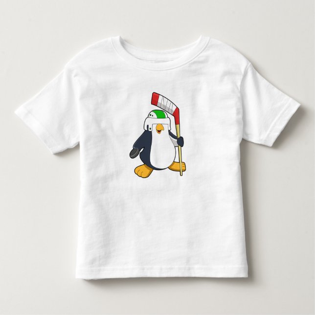 Pinguin beim Eishockey mit Eishockeyschläger Kleinkind T-shirt (Vorderseite)