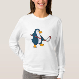 Pinguin beim Eishockey mit Eishockeyschläger T-Shirt
