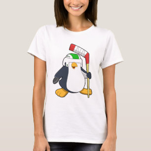 Pinguin beim Eishockey mit Eishockeyschläger T-Shirt