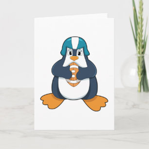 Pinguin beim Fußballsport Karte