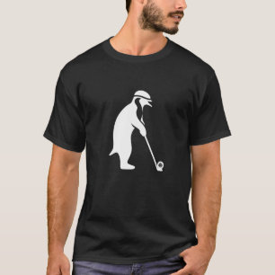 Pinguin beim Golfspielen Cartoon Golf lustig T-Shirt