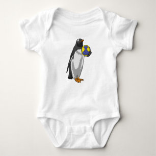 Pinguin beim Handball Sports Baby Strampler