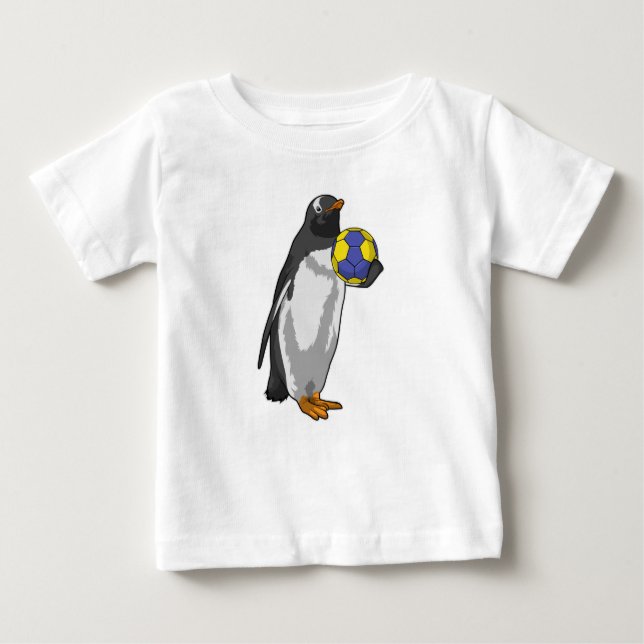 Pinguin beim Handball Sports Baby T-shirt (Vorderseite)