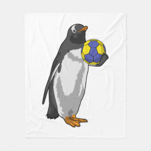 Pinguin beim Handball Sports Fleecedecke
