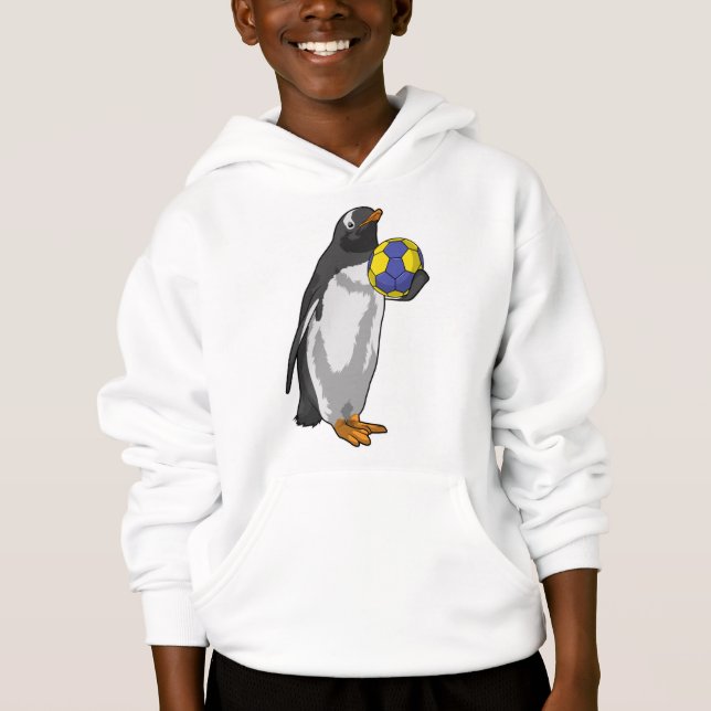 Pinguin beim Handball Sports Hoodie (Vorderseite)
