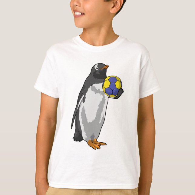 Pinguin beim Handball Sports T-Shirt (Vorderseite)