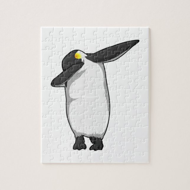 Pinguin beim Hip Hop Dance Dab Puzzle (Vertikal)