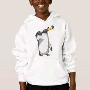 Pinguin beim Hockey mit Hockeyschläger Hoodie