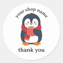 Pinguin beim Schlucken von heißem Kaffee mit einem