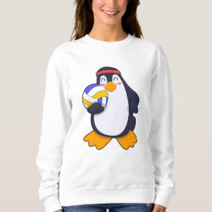 Pinguin beim Volleyball-Sport Sweatshirt