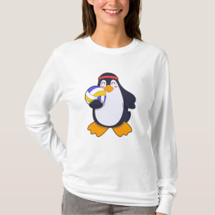 Pinguin beim Volleyball-Sport T-Shirt