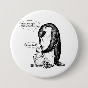 Pinguin-Bewusstsein Button