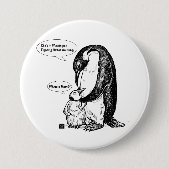 Pinguin-Bewusstsein Button (Vorderseite)