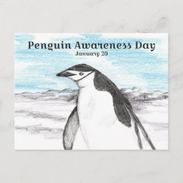 Pinguin-Bewusstseinstag 20. Januar Winter Postkarte