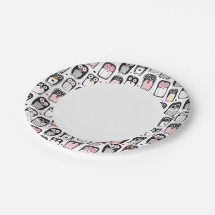 Pinguin-Bild Pappteller