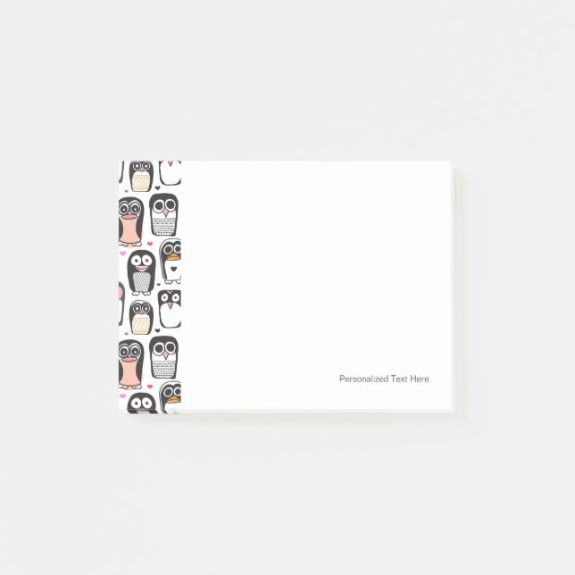 Pinguin-Bild Post-it Klebezettel (Vorderseite)