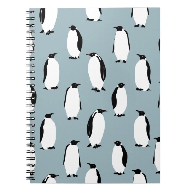Pinguin Bird Animal Niedlich Pattern Notizblock (Vorderseite)
