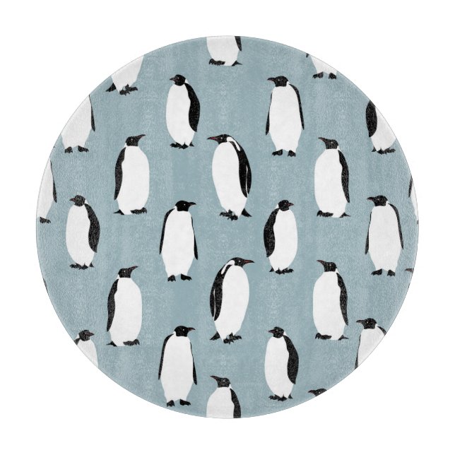 Pinguin Bird Animal Niedlich Pattern Schneidebrett (Vorderseite)