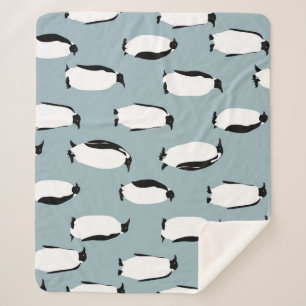Pinguin Bird Animal Niedlich Pattern Sherpadecke