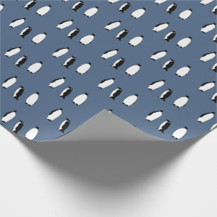 Pinguin Bird Blue Antarktic Animal Polar Geschenkpapier