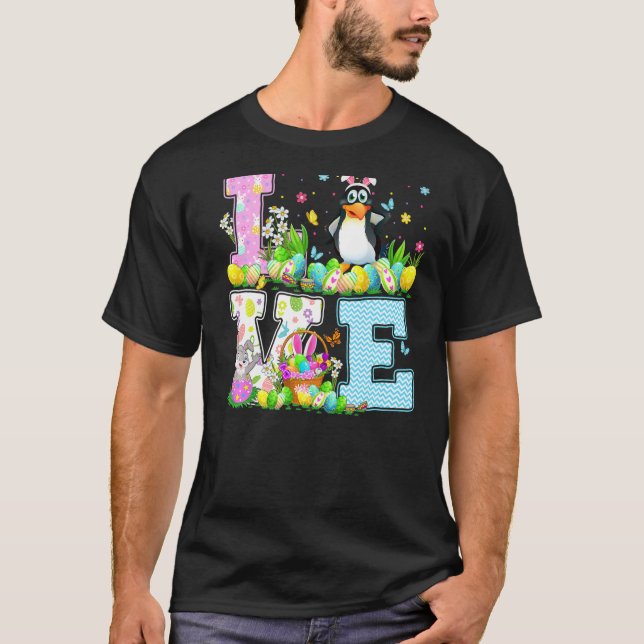 Pinguin Bird Easter Egg Liebe Pinguin Ostern S T-Shirt (Vorderseite)