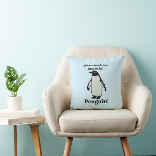 Pinguin Bitte Lehre Mich Fliegen Lustiger Pinguin Kissen