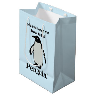 Pinguin bitte lehre mich, wie man den sonnigen Pin Mittlere Geschenktüte